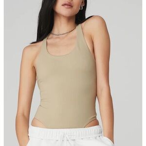 Alo Sleek Back Bodysuit - Sand, S